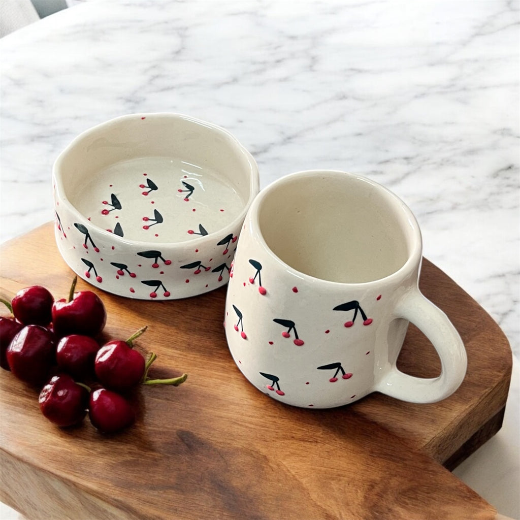 SOULCRAFTZ Twinning Edition Coffee & Tea Mugs & Bowl Set (White, 250ml)